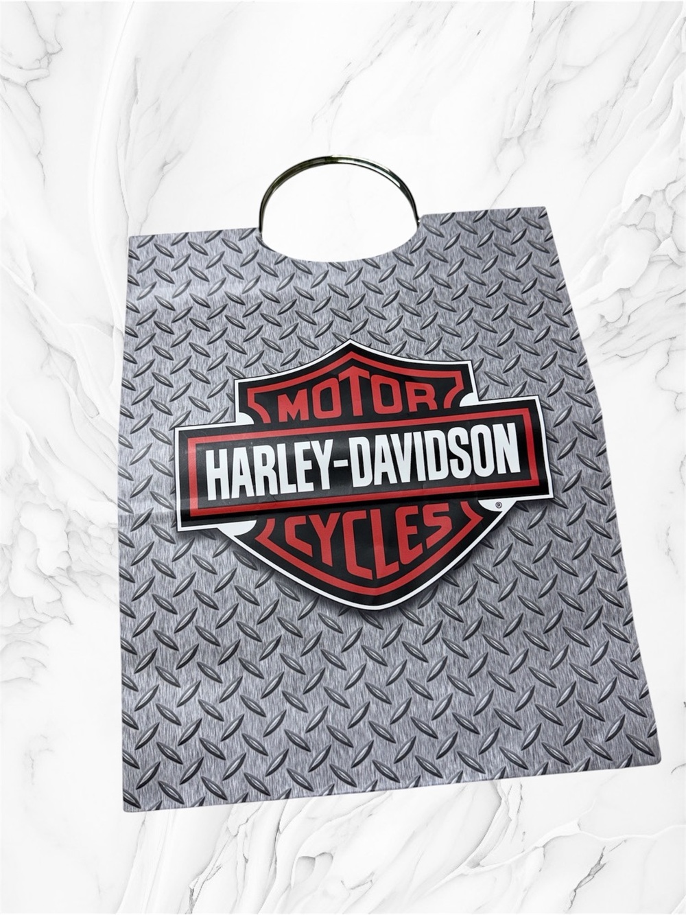 Harley-Davidson Red & Black gift bag with Metal Handles NEW